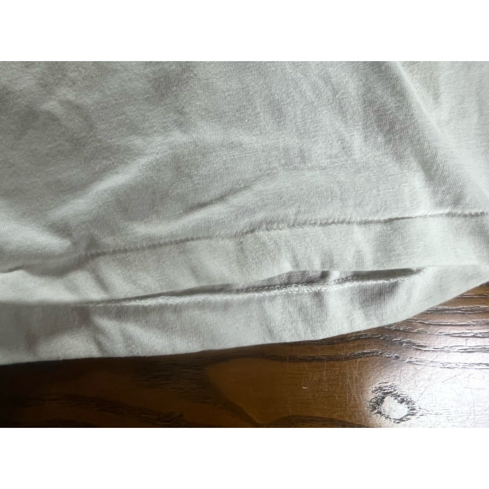 Vintage '70s Perro White Henley T Shirt Medium Blank Tee Made In USA - Picture 7 of 9